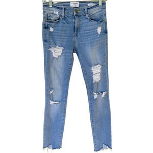 Frame women’s Le Skinny de Jeanne jeans. Mid rise. Size 27.